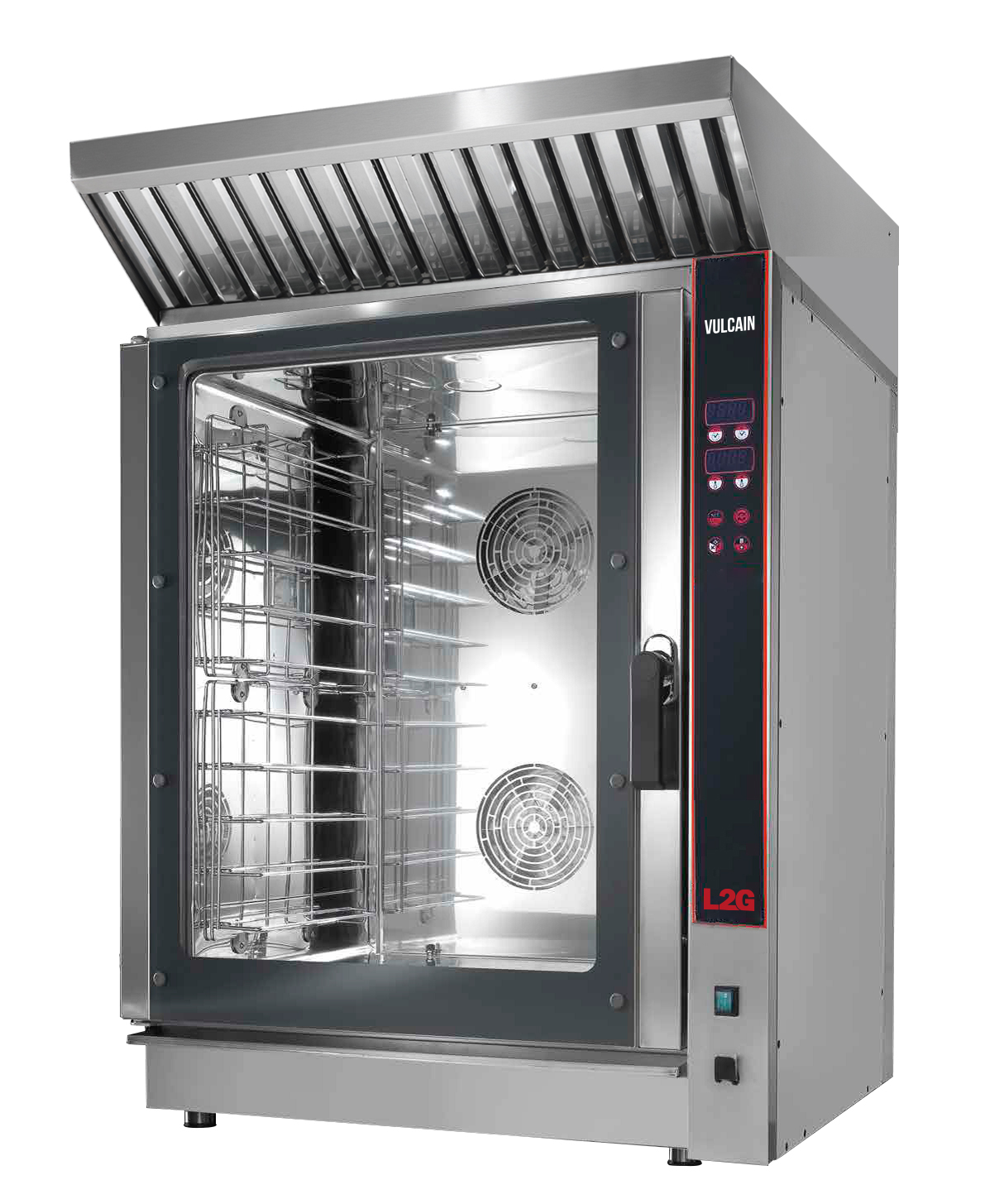 FOUR ELECTRIQUE MIXTE 10 NIV. GN1/1 OU 600X400 MM VENTILATION LATERALE, INJECTION D'EAU,PROGRAMMABLE