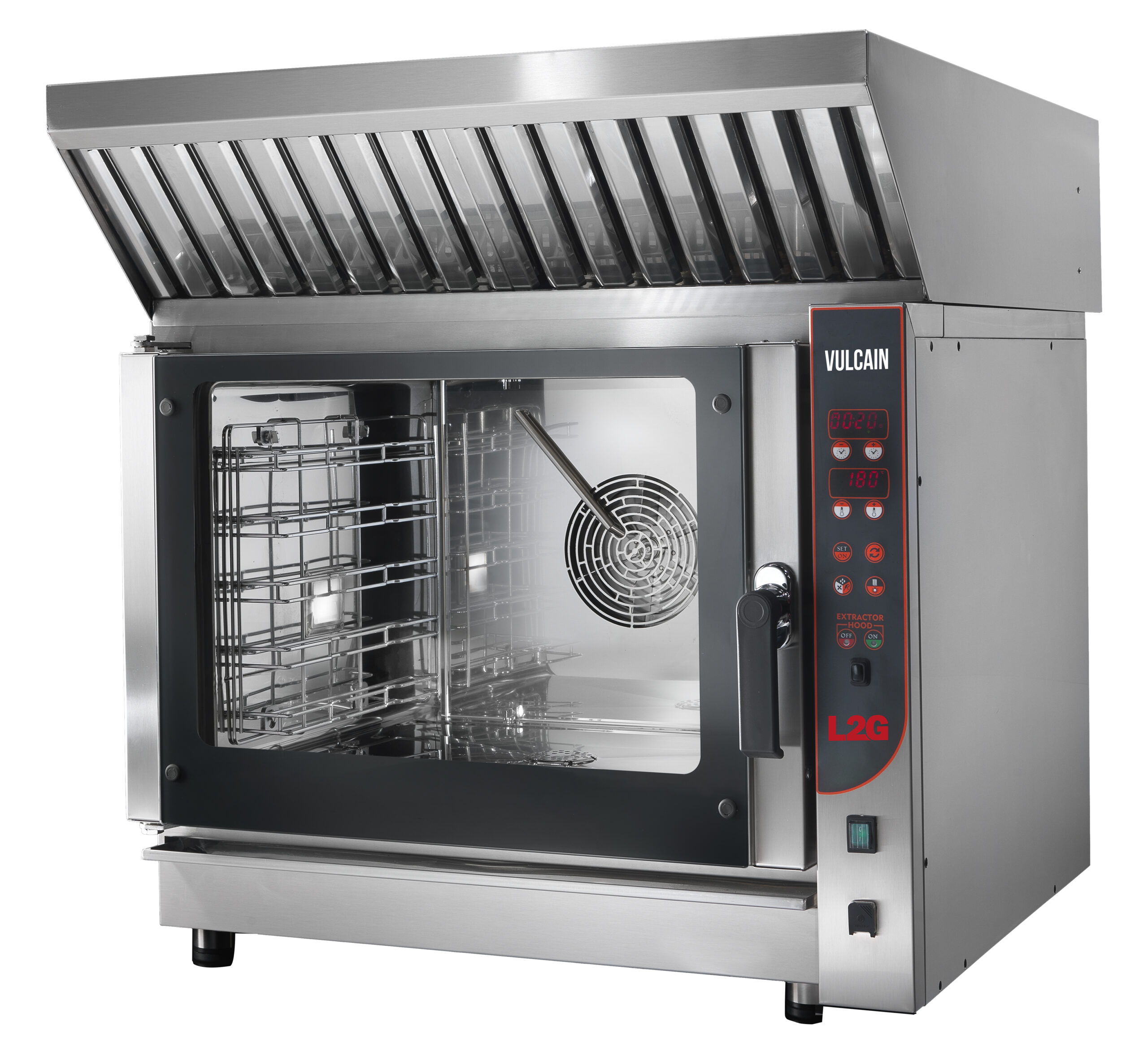 FOUR ELECTRIQUE MIXTE PROGRAMMABLE 5 NIV.GN1/1 OU 600X400 MM VENTILATION LATERALE, INJECTION D'EAU