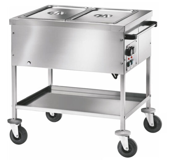 CHARIOT BAIN-MARIE 2 CUVES GN1/1-150 TEMPERATURE DIFFERENCIEE