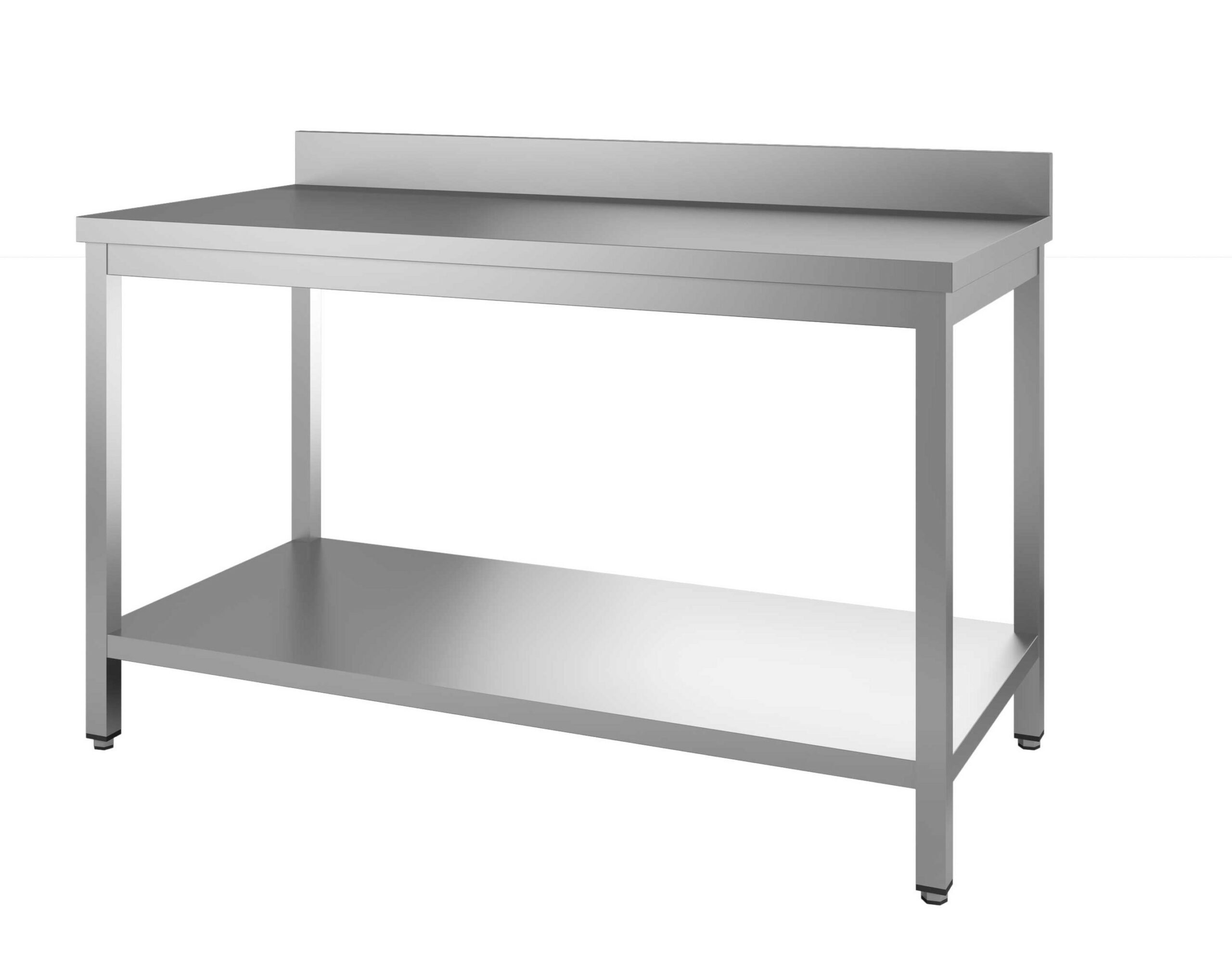 TABLE INOX DEMONTABLE CENTRALE, PIEDS CARRES