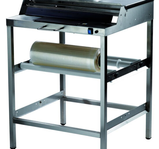 DEROULEUR SUR PIETEMENT TOUT INOX 2 BOBINES LAIZE 600MM