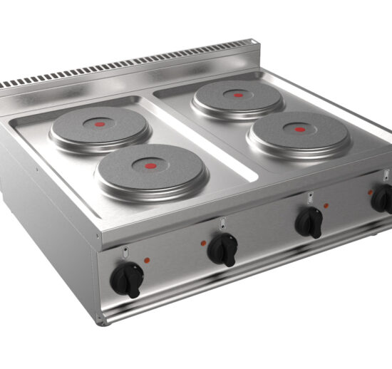 FOURNEAU ELECTRIQUE 4 PLAQUES RONDES D220 A POSER 4X2.6 KW