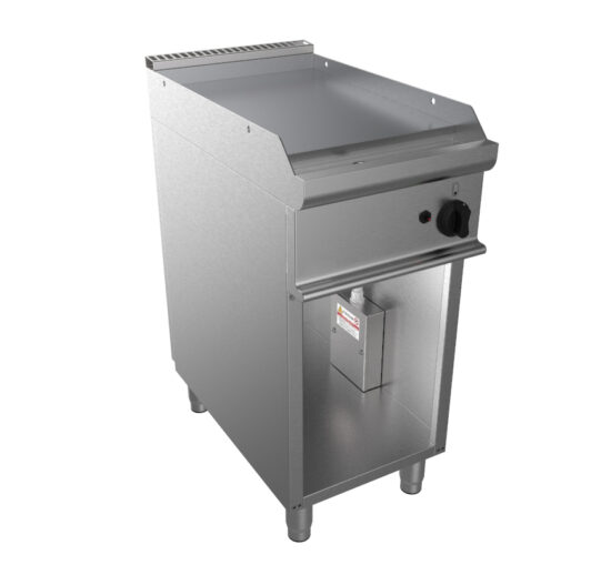 FRY-TOP GAZ LISSE SUR PLACARD OUVERT ZONE DE CUISSON 400X530 MM