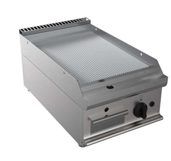 FRY-TOP GAZ NERVUREE A POSER ZONE DE CUISSON 400X530 MM