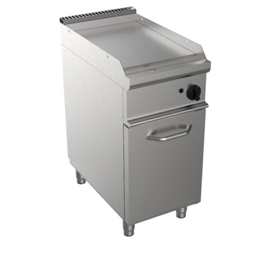 FRY-TOP GAZ LISSE SUR PLACARD FERME ZONE DE CUISSON 400X530 MM