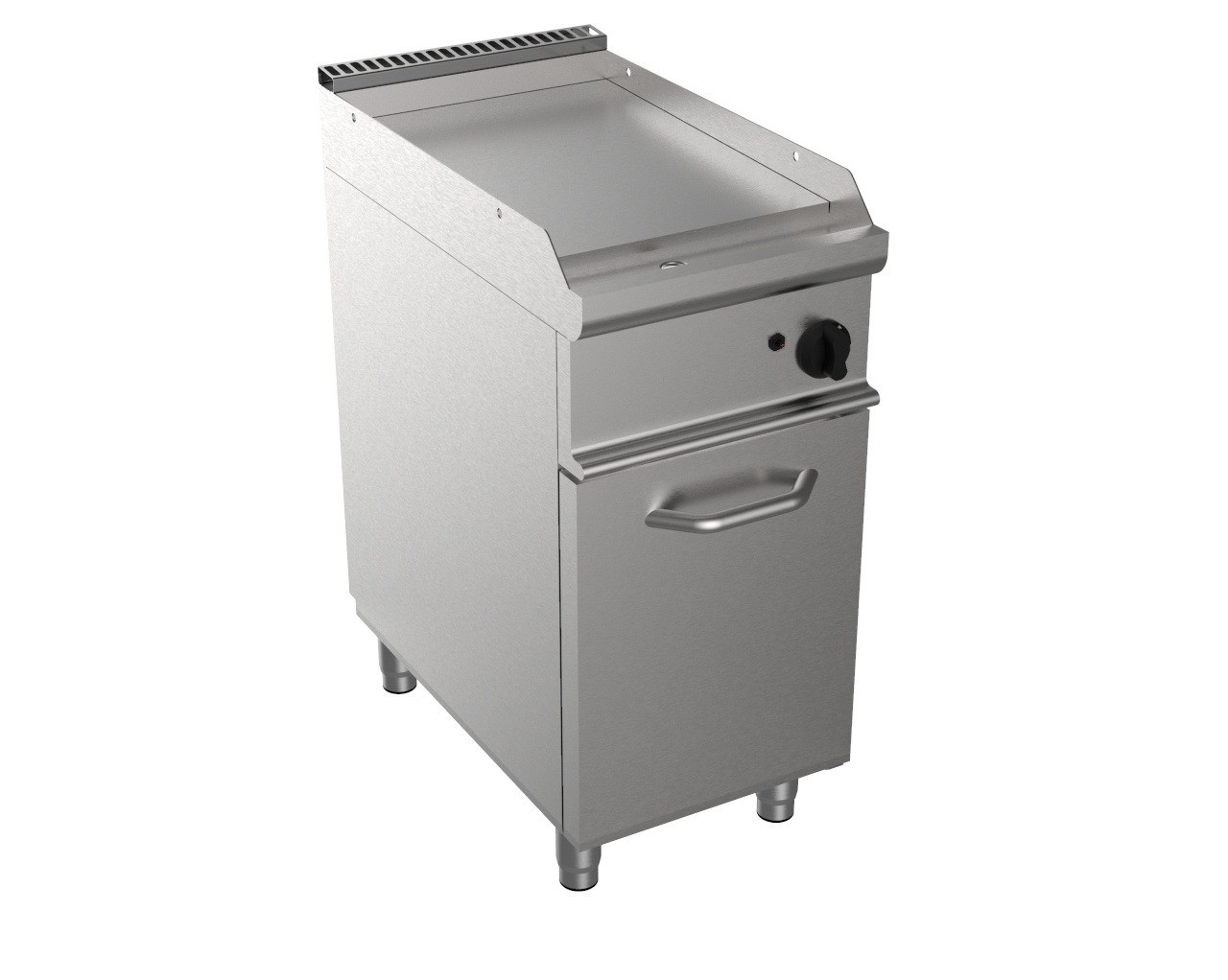 FRY-TOP GAZ LISSE SUR PLACARD FERME ZONE DE CUISSON 400X530 MM