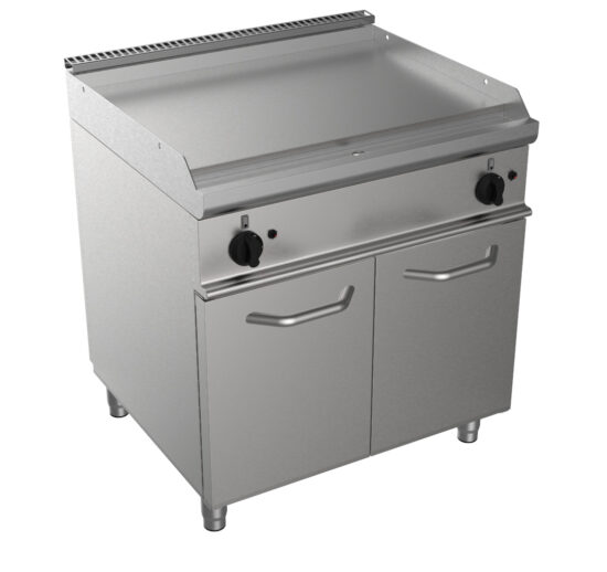 FRY-TOP GAZ LISSE SUR PLACARD FERME ZONE DE CUISSON 800X530 MM