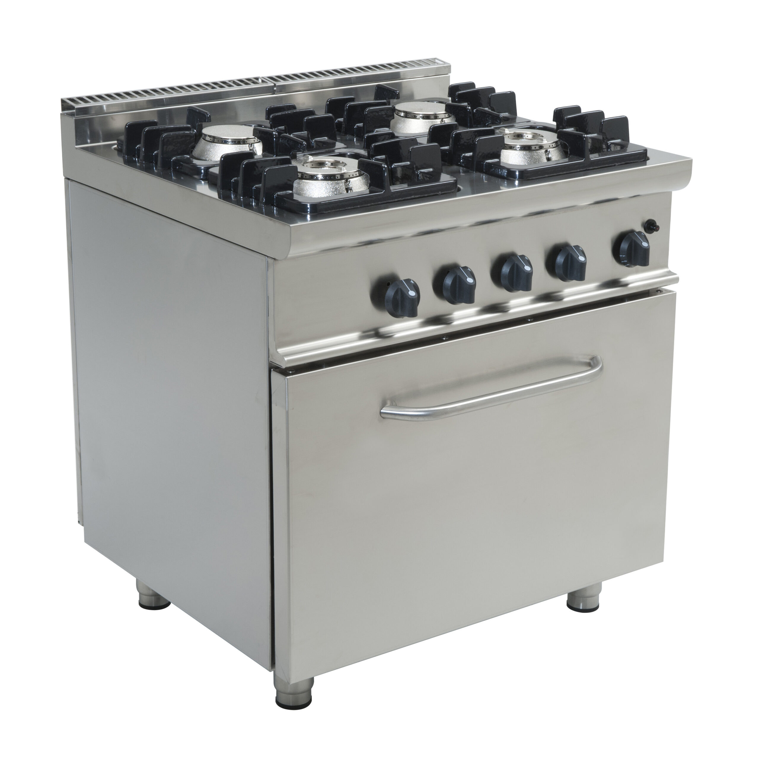 FOURNEAU TOUT GAZ 4 BRULEURS: 2X4.5+2X7.5KW SUR FOUR GN2-1 GAZ 7.9 KW
