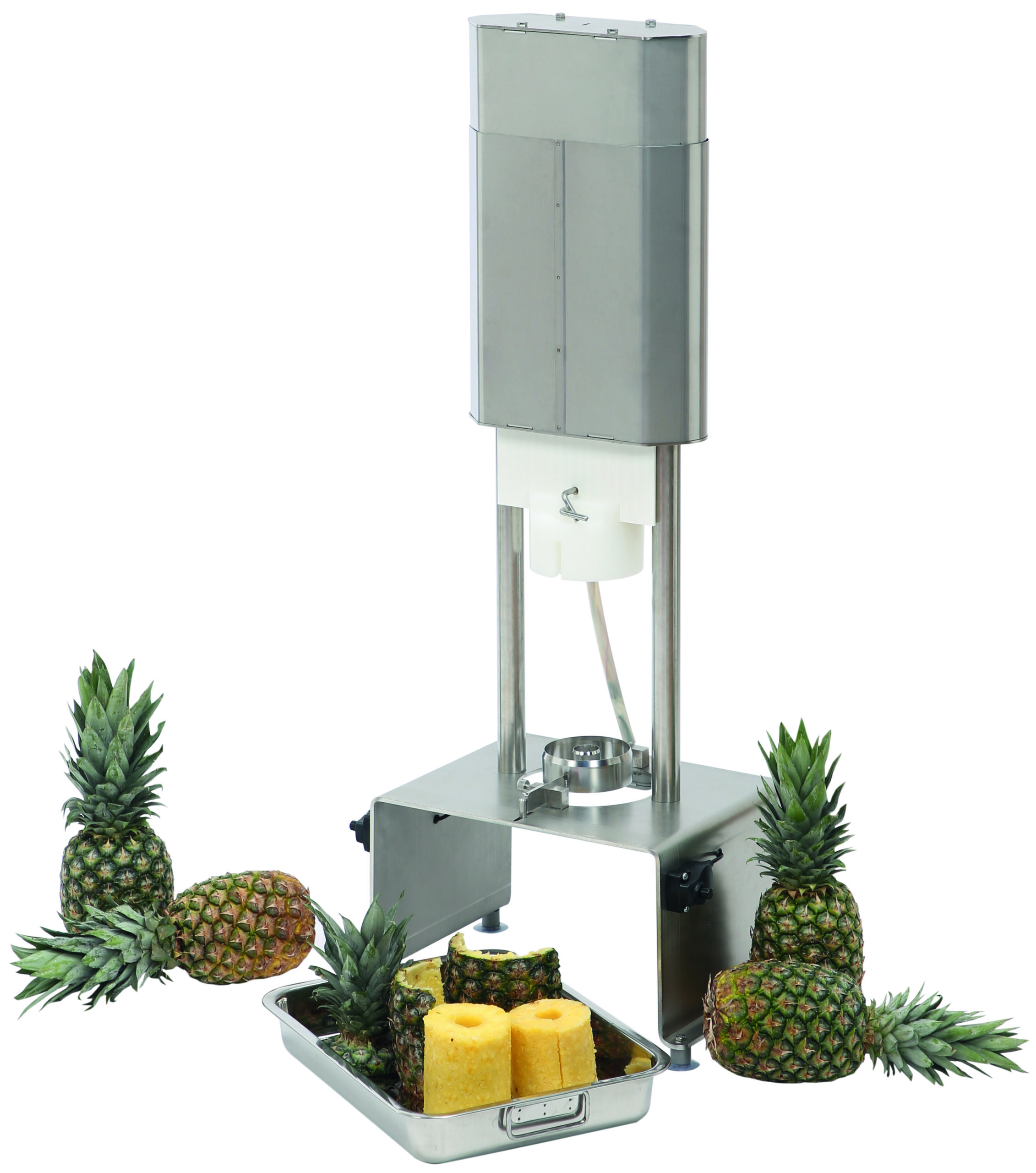 EPLUCHE ANANAS ELECTRIQUE AVEC SYSTEME DE SECURITE AVEC COUTEAU ET POUSSOIR D.89 MM