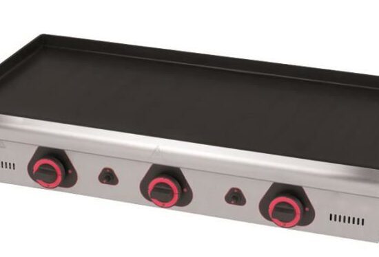 PLANCHA À SNACKER GAZ PLAQUE EN ACIER ALIMENTAIRE LISSE ÉP. 6 MM REVÊTEMENT PLAQUE BLEUIE