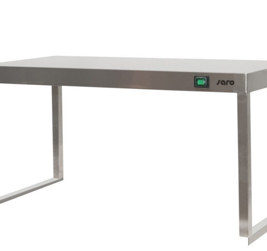 ETAGERE DU CHEF CHAUFFANTE AVEC 2 RESISTANCES FIXATION SUR TABLE PAR 2 CORNIERES