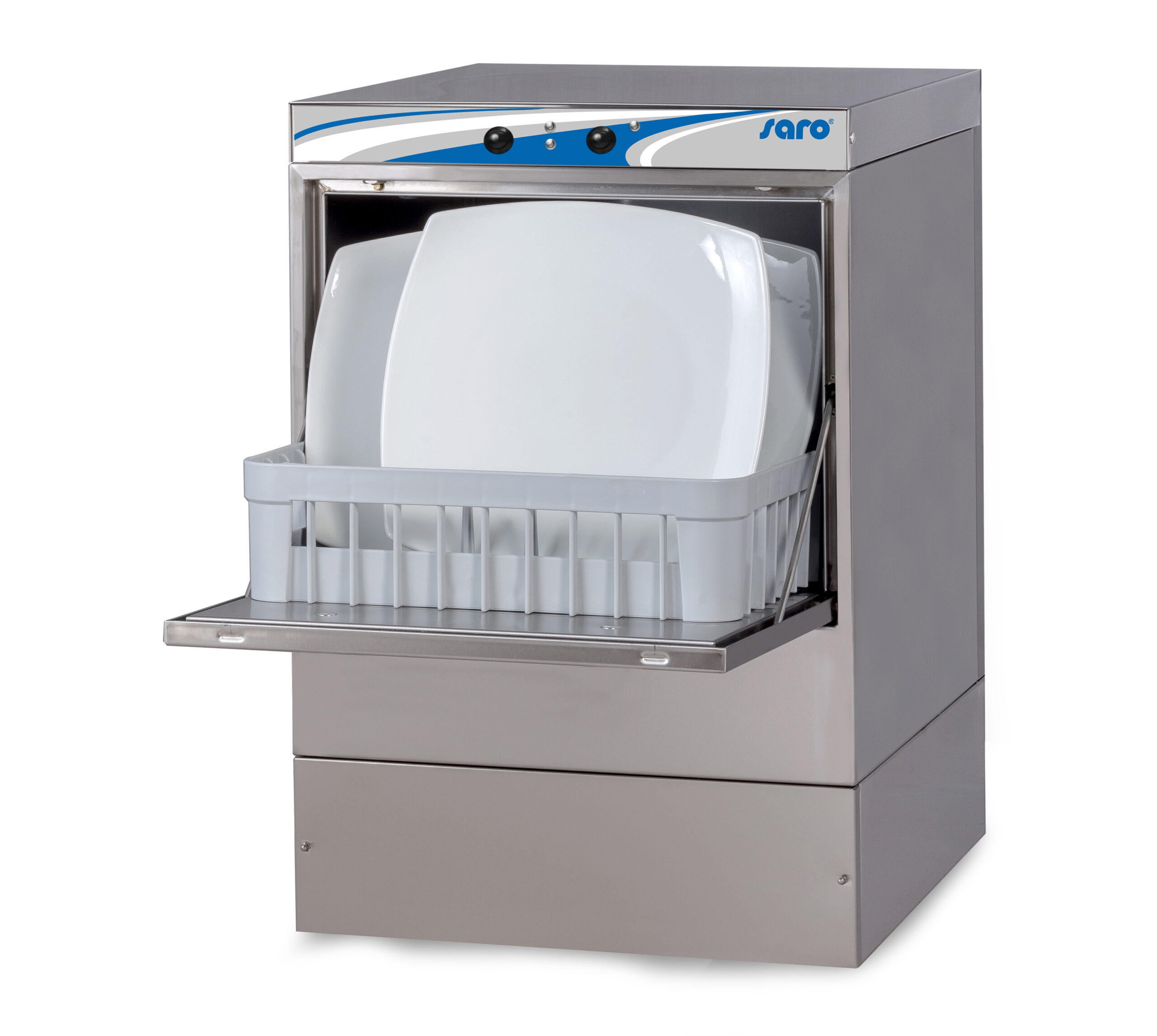LAVE-VAISSELLE COMMANDES ELECTROMECANIQUES PANIER 400X400, AVEC POMPE DE VIDANGE ET DETERGENT