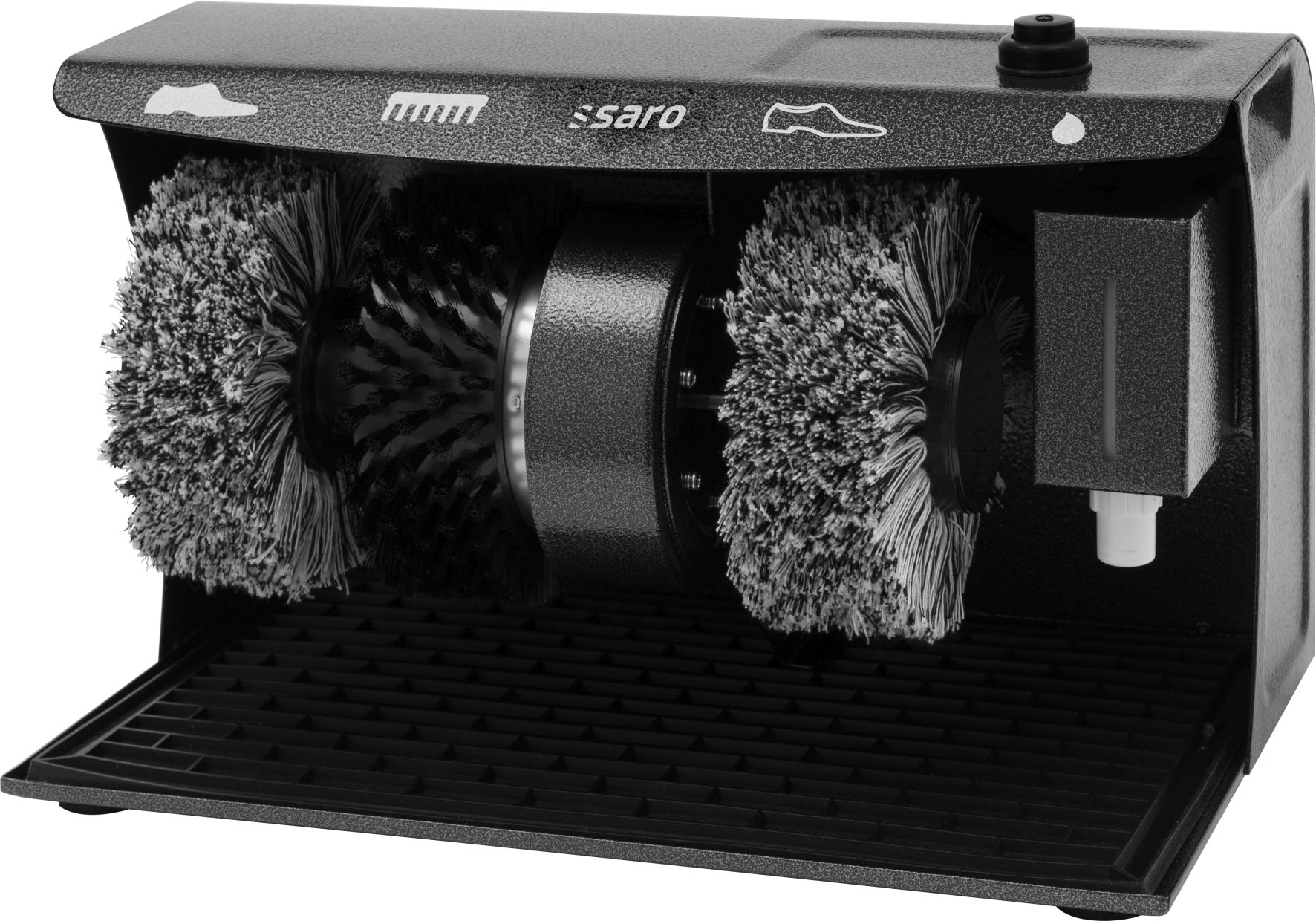 LUSTREUR A CHAUSSURES 2 BROSSES + DECROTTEUR DISTRIBUTEUR DE CREME