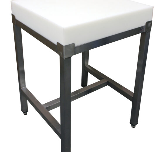 BILLOT POLY 600X600X150 SUR PIETEMENT INOX 304