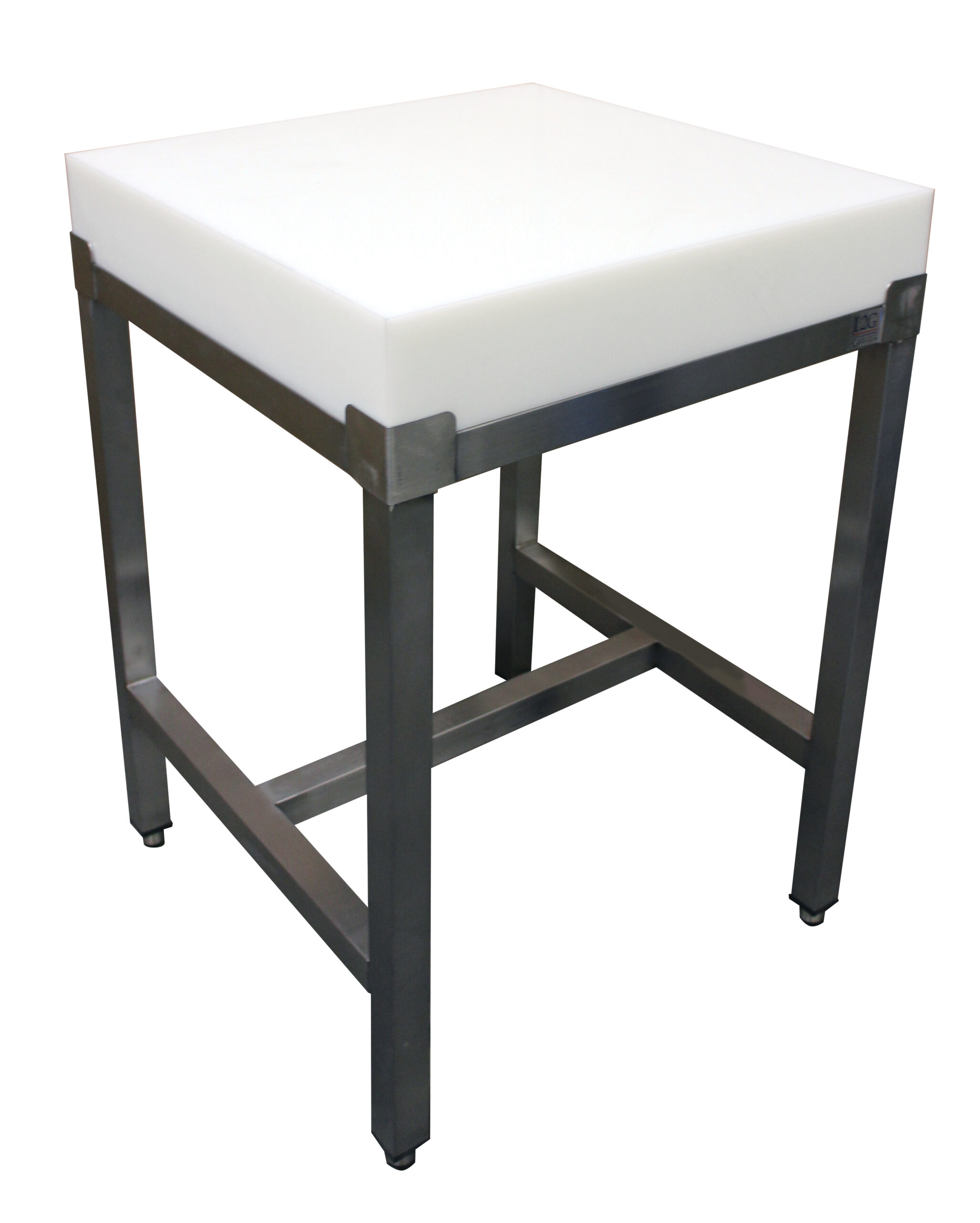 BILLOT POLY 600X600X100 MM SUR PIETEMENT INOX