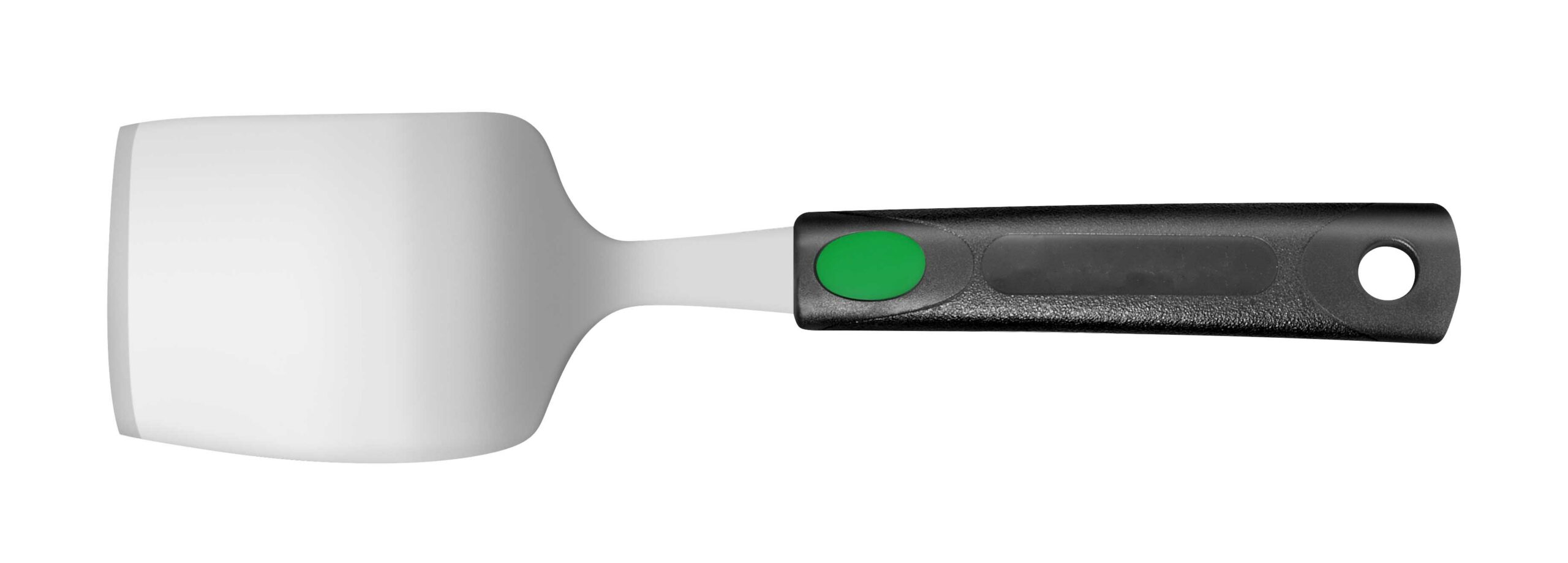 PELLE A HORS D'ŒUVRE PLEINE L-260 MM, MANCHE POLYPROPYLENE NOIR