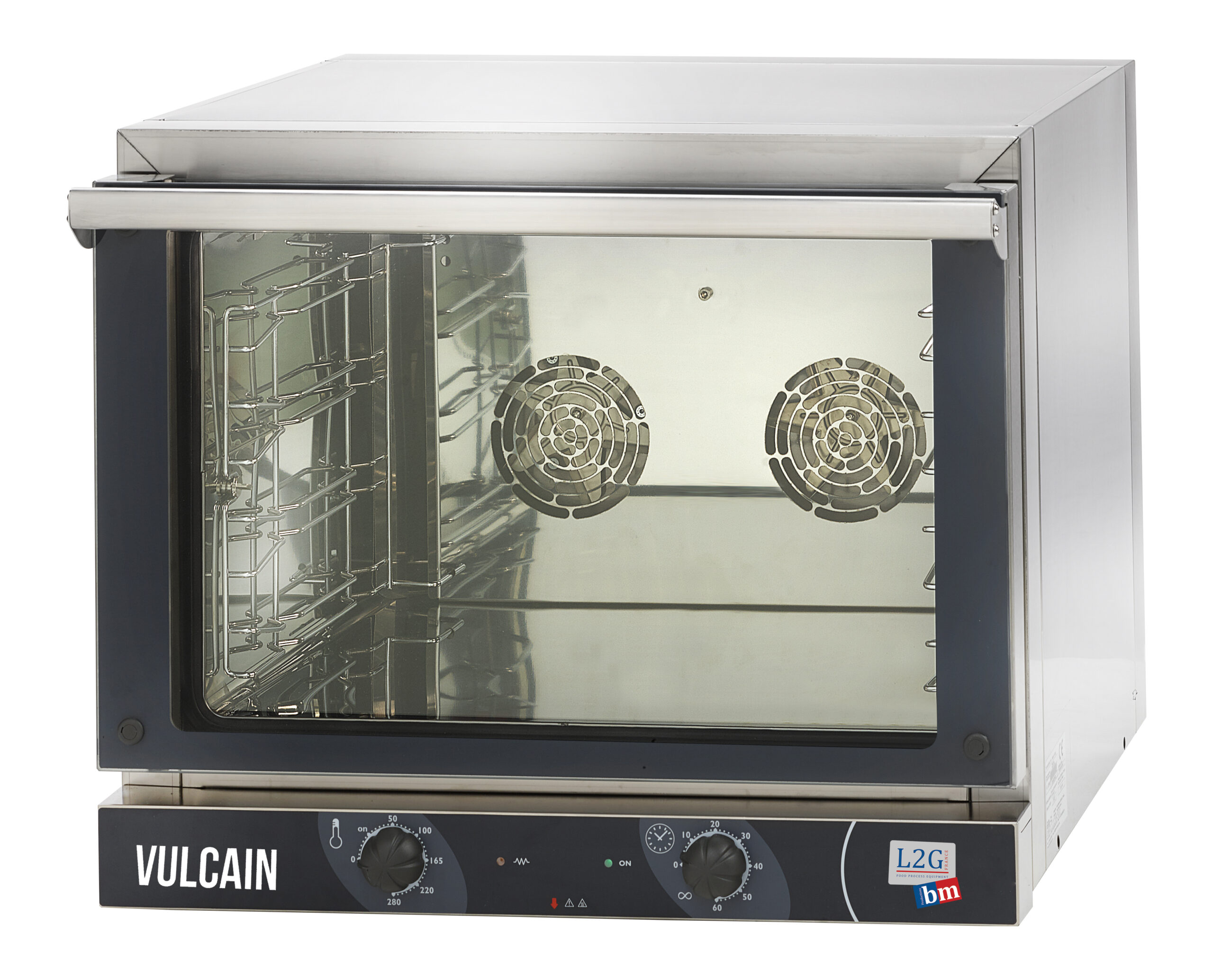 FOUR A CONVECTION MANUEL 4GN1/1,PORTE BASCUALANTE MINUTERIE 60MIN,THERMOSTAT DE 0° A 280°, PAS 84MM
