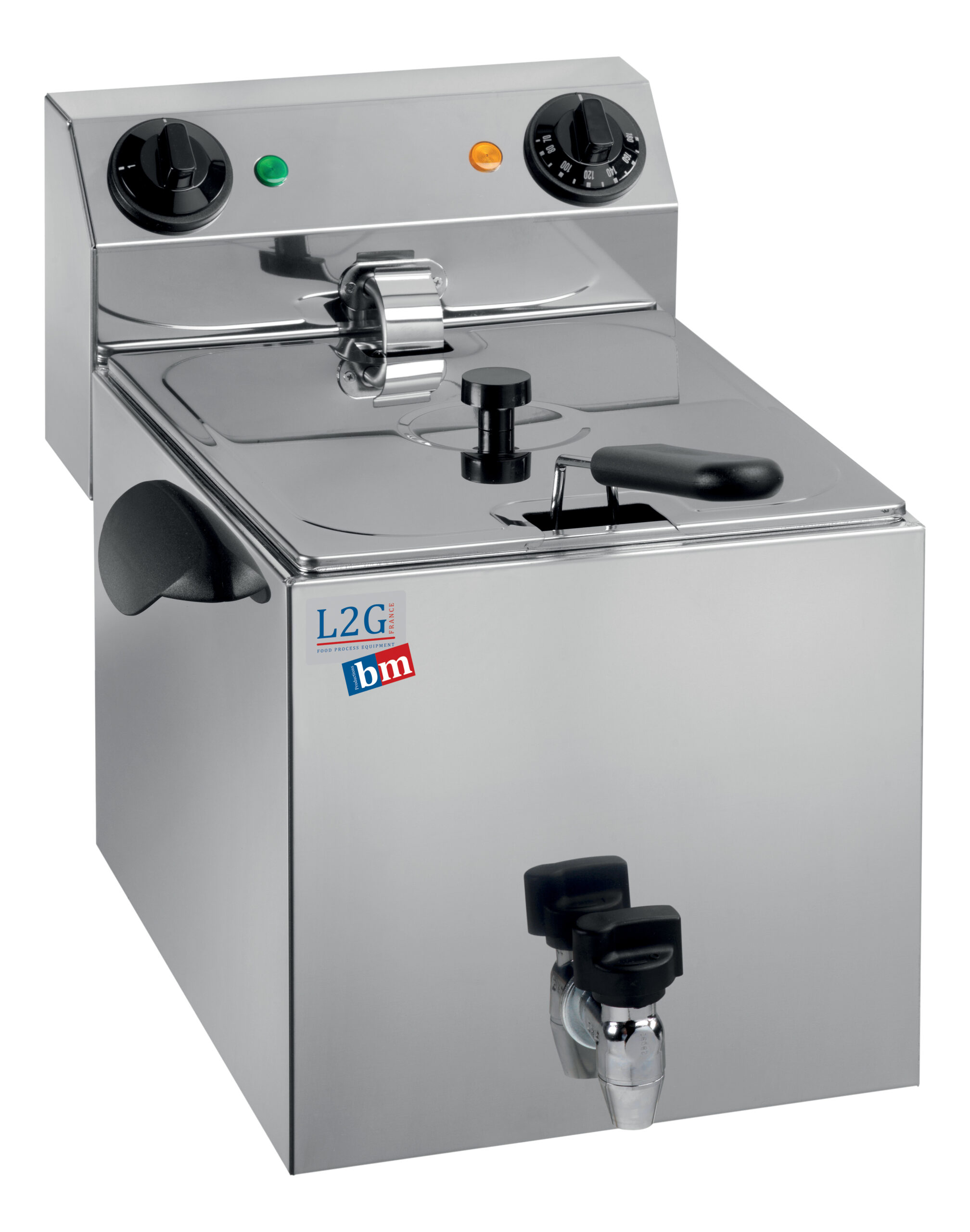 FRITEUSE ELECTRIQUE 1 CUVE DE 8L AVEC ROBINET DE VIDANGE