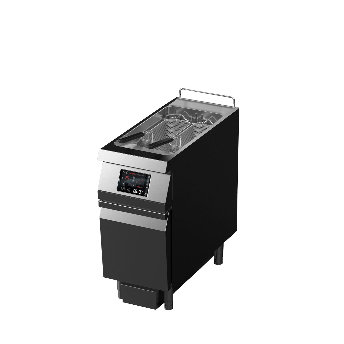 FRITEUSE ELECTRIQUE HAUTE PERFORMANCE 2 PANIERS CUVE DE 22 L, PROF. 900 MM