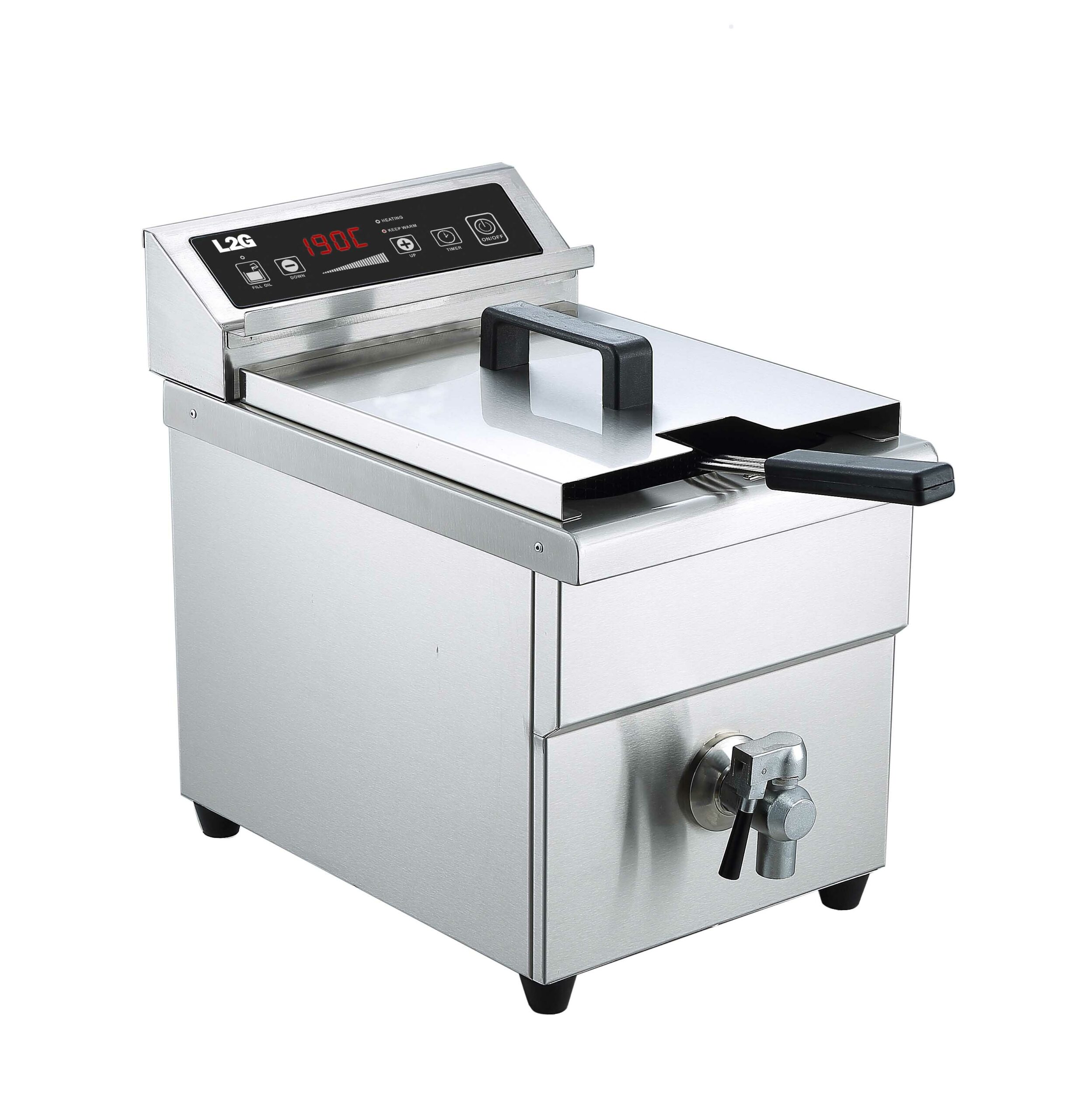 FRITEUSE A INDUCTION 8 LITRES A POSER SUR TABLE AVEC ROBINET D'EVACUATION