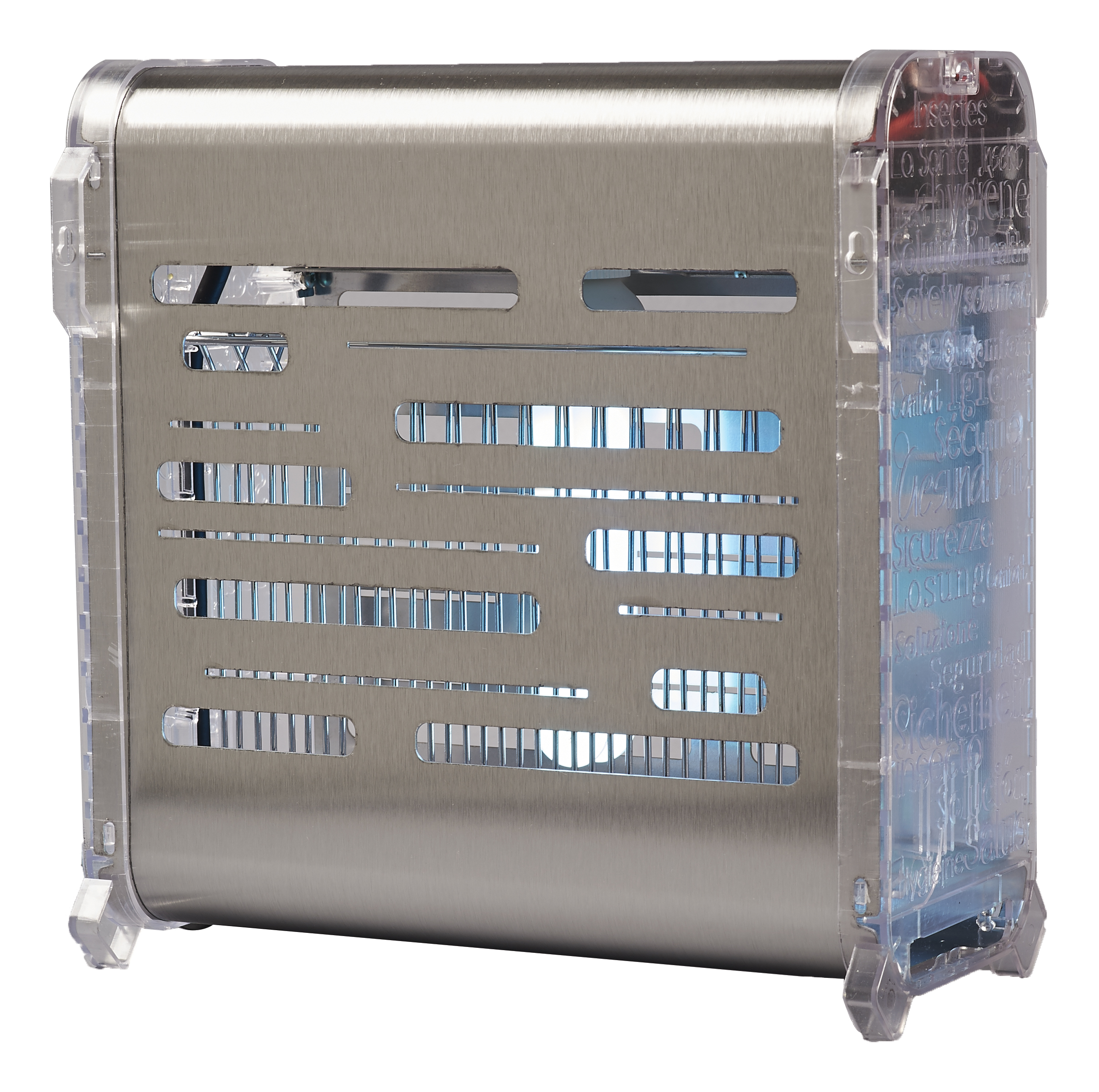 EXTERMINATEUR D'INSECTES, CARTER INOX ET ABS TRANSPARENT, AVEC LAMPES LED 1X5W
