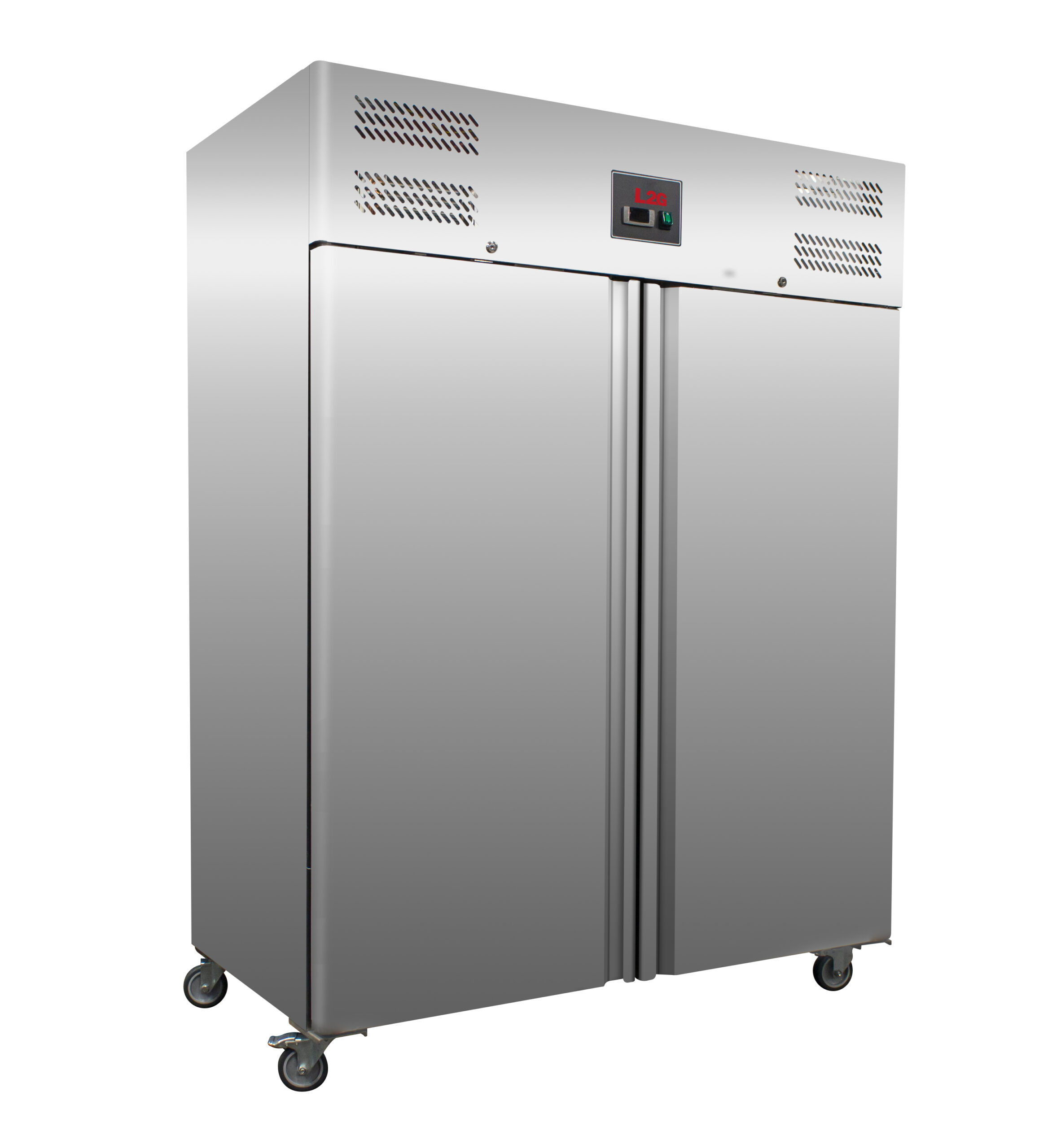 ARMOIRE REFRIGEREE INOX 2 PORTES -2/+8°C FROID VENTILE, 6 GRILLES GN2/1, 4 ROULETTES Ø100MM