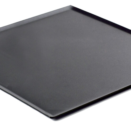 PLAT DE PRESENTATION PATISSERIE NOIR SMOKE PLEXI