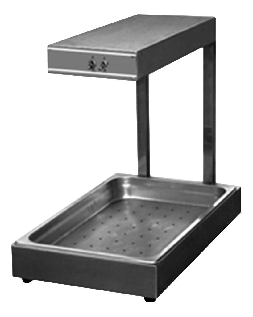 CHAUFFE-FRITES INFRAROUGE, BAC GN1/1-65 CONSTRUCTION TOUT INOX