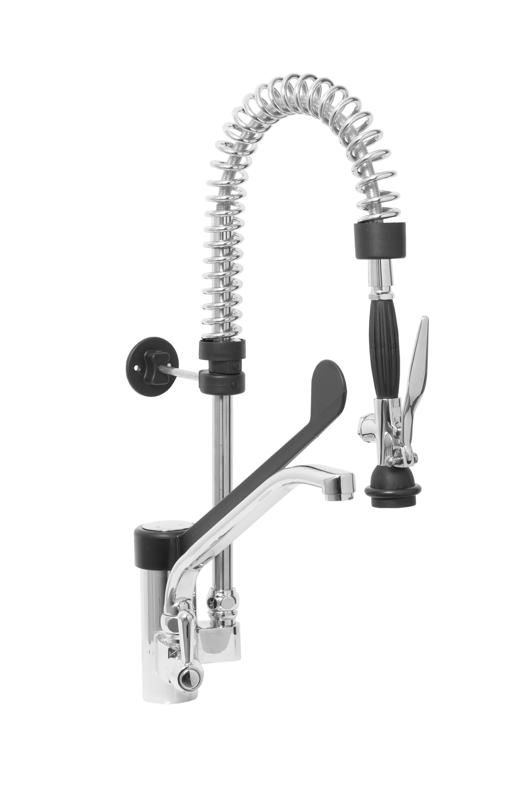 DOUCHETTE MITIGEUR MONOTROU POUR PLONGE, AVEC CDC ORIENTABLE, LEVIER CLINIQUE, DOUCHETTE