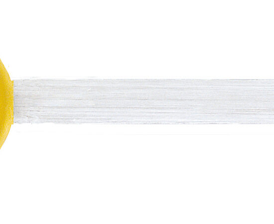 FUSIL DE BOUCHER MECHE OVALE MANCHE PLASTIQUE JAUNE L-300 MM