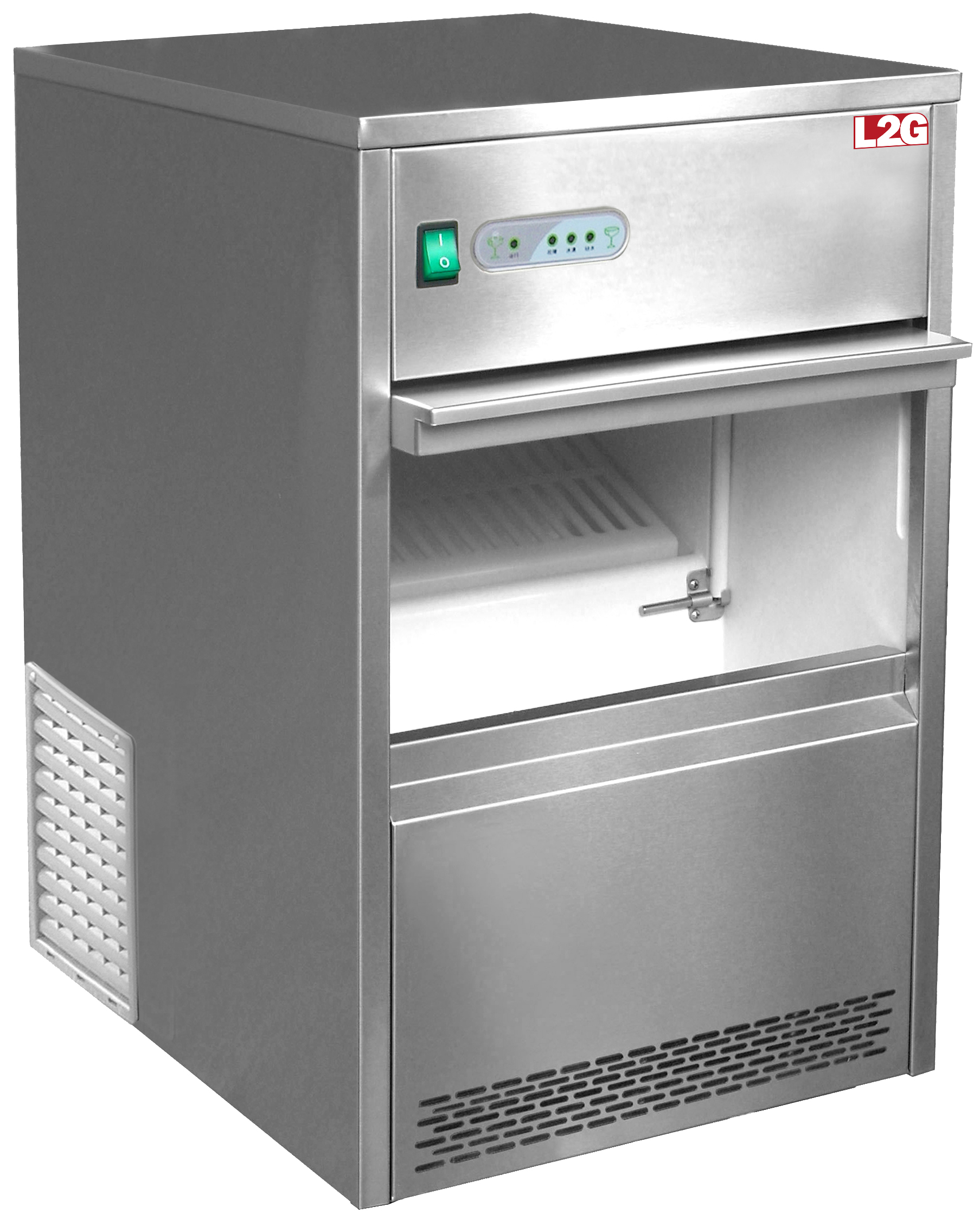 MACHINE A GLACONS CREUX, CAP. 26 KG/24H AVEC RESERVE DE 6 KG, GAZ R600A