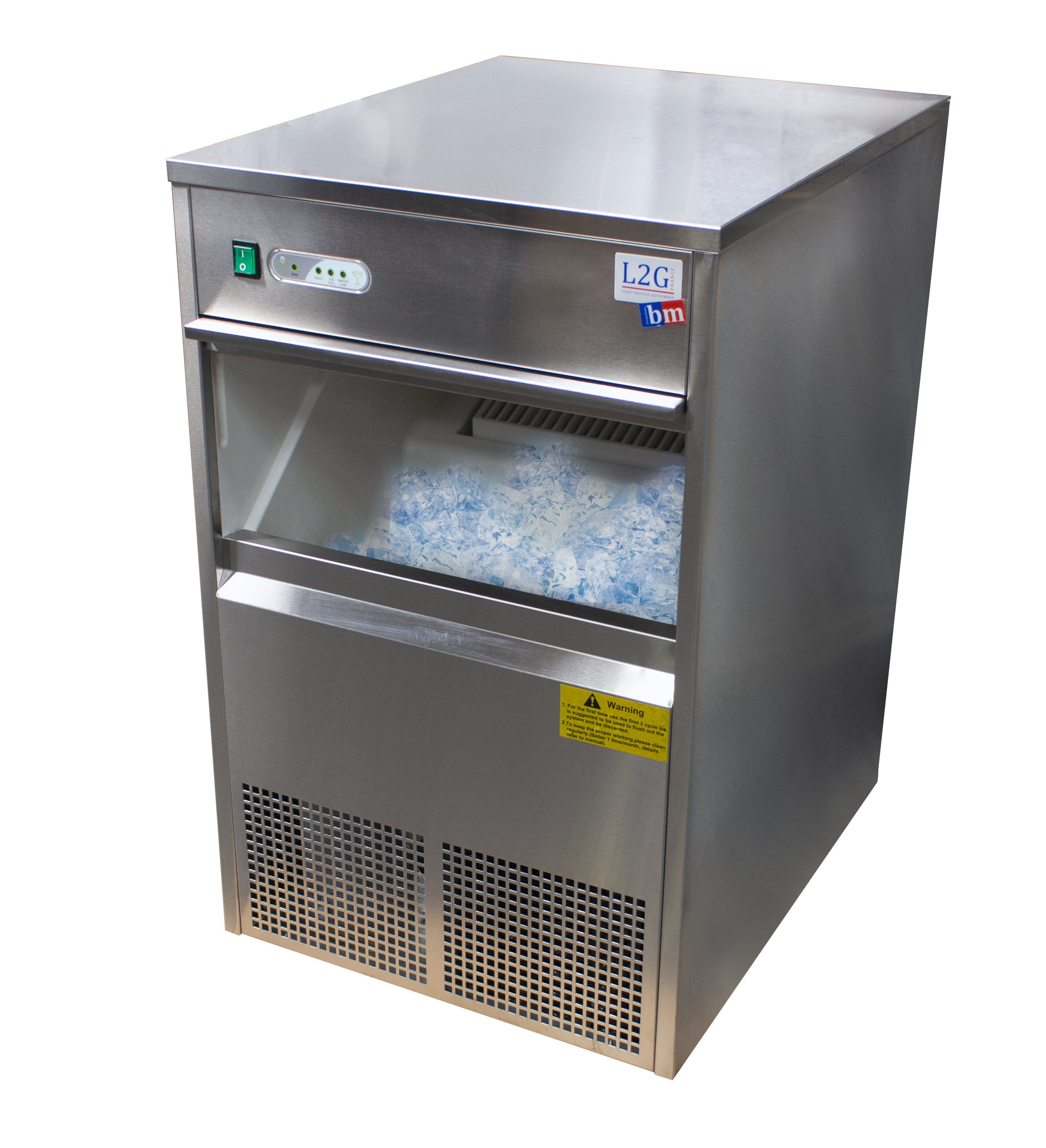 MACHINE A GLACONS CREUX, CAP. 50 KG/24H RESERVE DE 10 KG, GAZ R290A