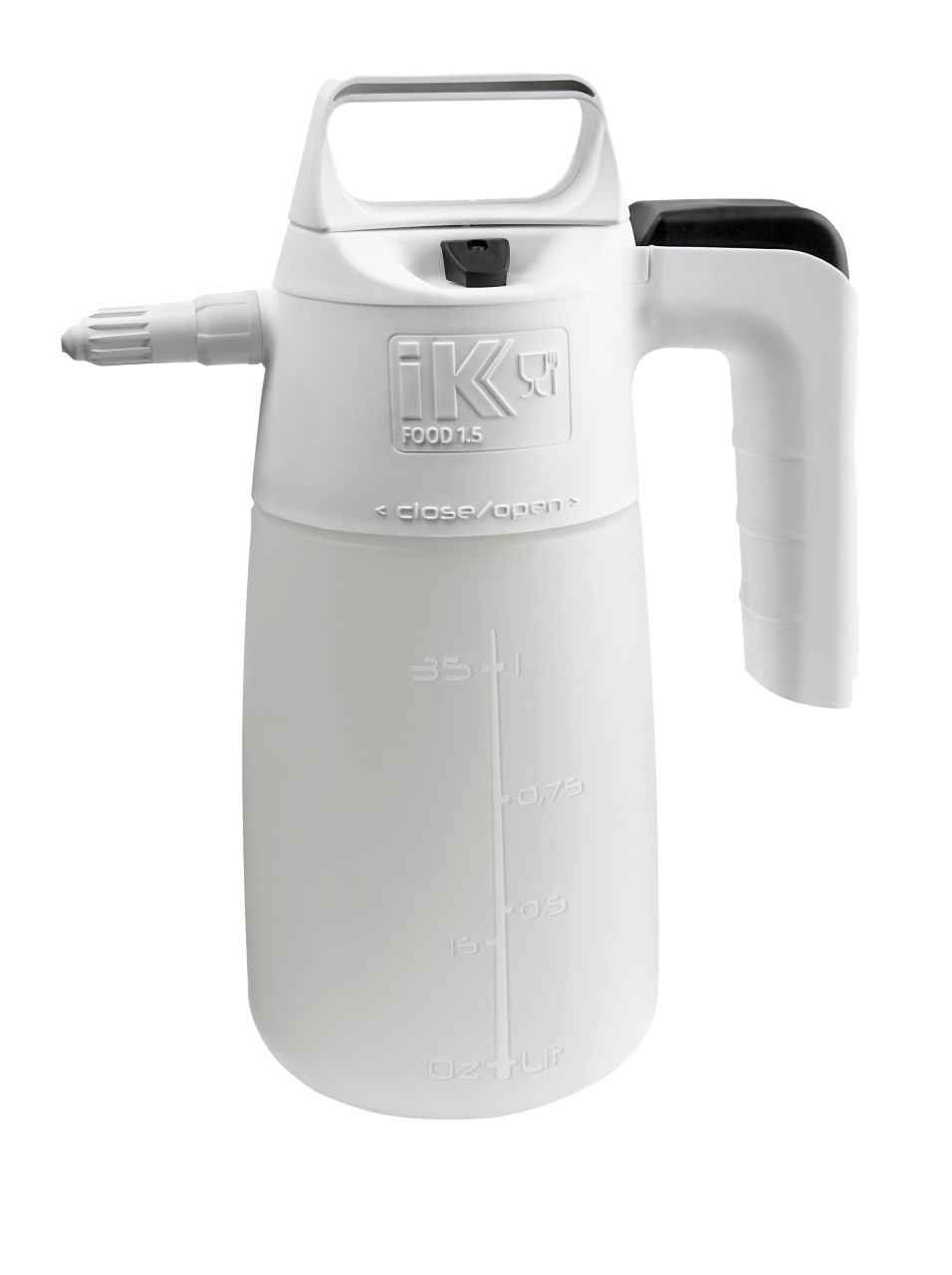PULVERISATEUR A PRESSION 1 LITRE, 3.5 BARS POUR LIQUIDES JUSQU'A 60°C, COULEUR BLANCHE