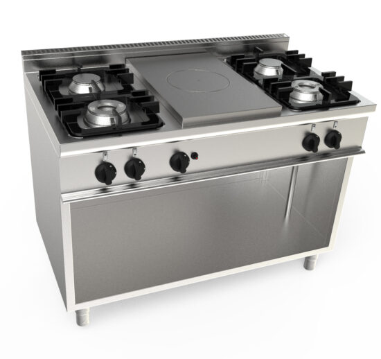 PLAQUE COUP DE FEU 4.5KW + FEUX GAZ: 2X4.5+2X7.5KW SUR PIETEMENT OUVERT