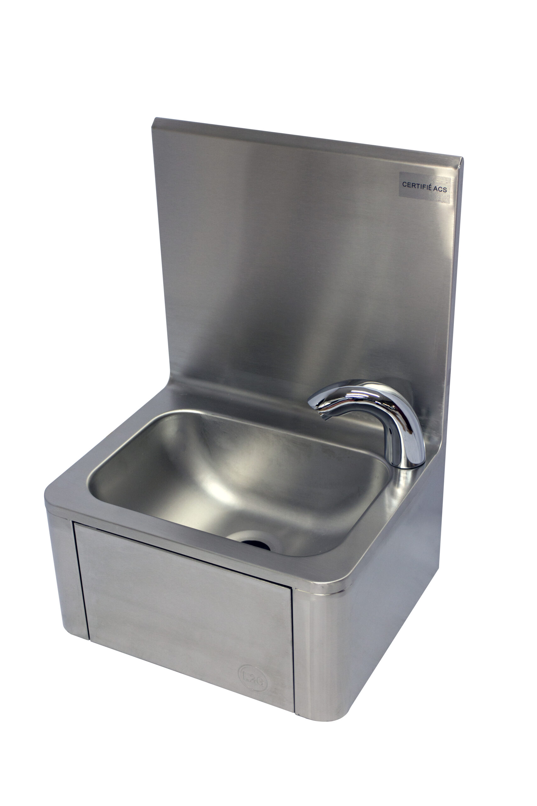 LAVE-MAINS INOX ADOSSE AVEC ROBINET ELECTRONIQUE
