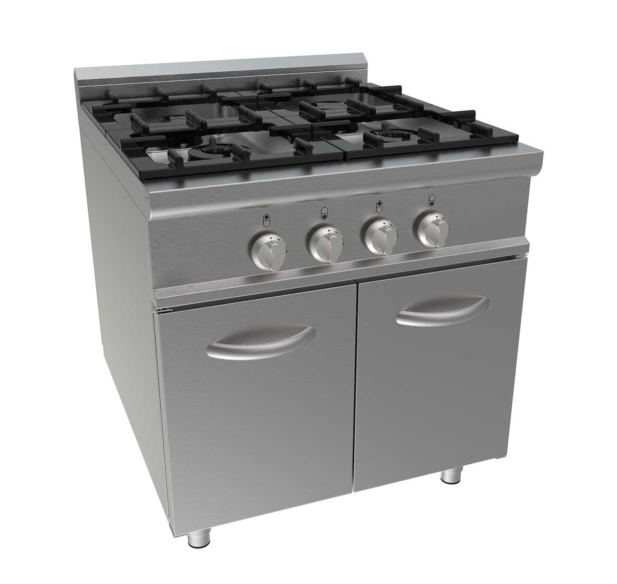 FOURNEAU GAZ 4 BRULEURS SUR MEUBLE PLACARD FERME 3.5KW+ 5.5KW + 2 X 7.4KW