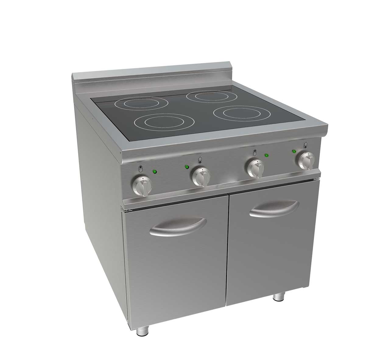FOURNEAU ELECTRIQUE VITROCERAMIQUE SUR PLACARD FERME 4 PLAQUES 4X3 KW