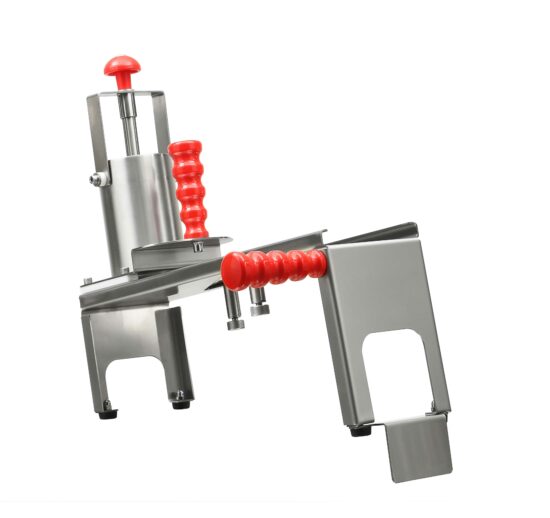 MANDOLINE PROFESSIONNELLE INOX AVEC POUSSOIR ET LAME INTEGREE