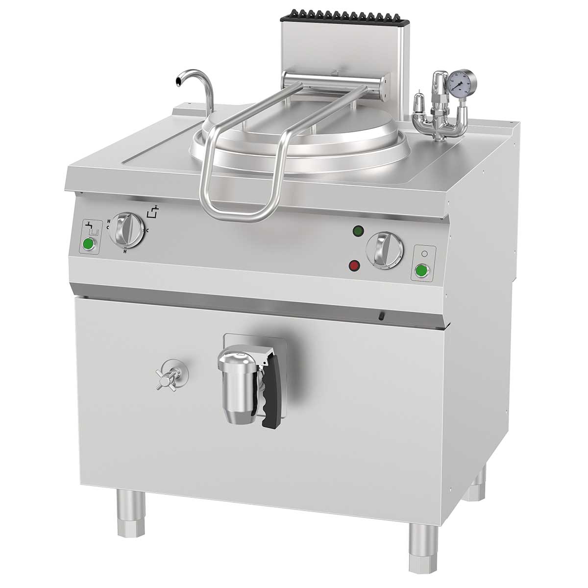 MARMITE ELECTRIQUE INOX 304 CHAUFFE INDIRECTE, CUVE DE 60 LITRES - SERIE 700