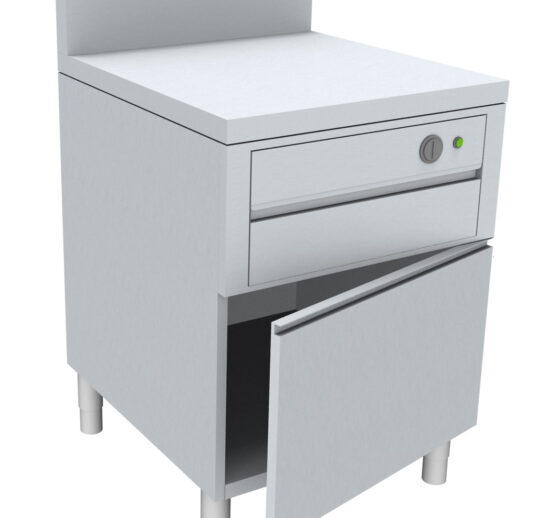 MEUBLE AVEC TIROIR DE DESINFECTION UV POUR 20 COUTEAUX, 1 PORTE BATTANTE