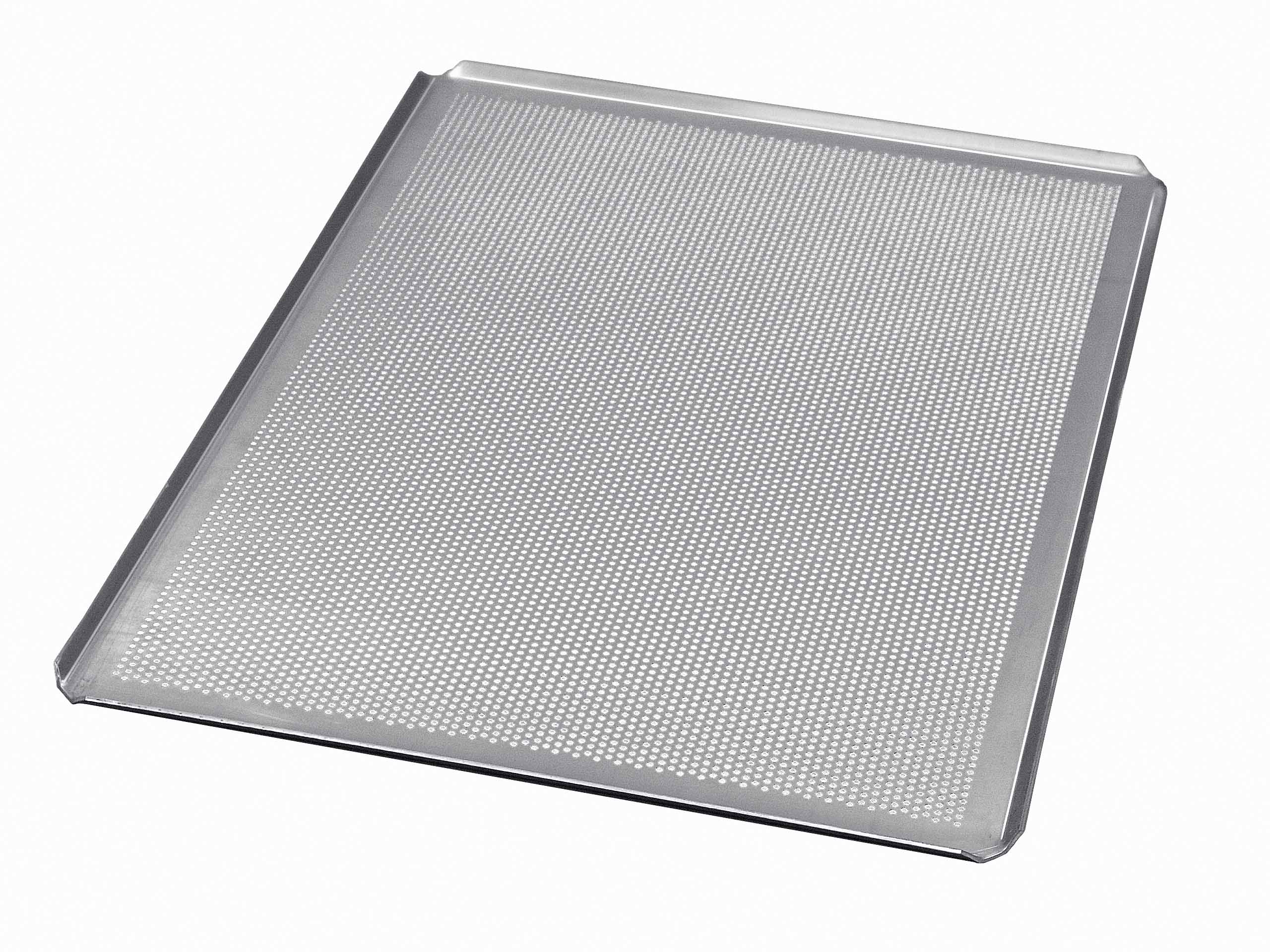 PLAQUE ALUMINIUM PERFOREE, 400X800 MM EP. 15/10E, BORDS EVASES A 45°