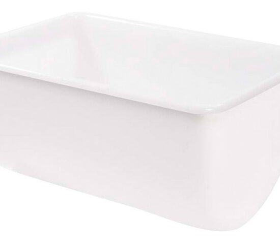 PATIERE DEMI-CYLINDRIQUE 220 LITRES, EN POLYETHYLENE BASSE DENSITE