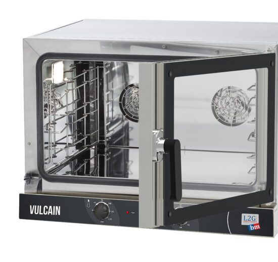 FOUR A CONVECTION MANUEL 3X600X400, PORTE BATTANTE MINUTERIE 60MIN,THERMOSTAT DE 0° A 280°, PAS 105MM