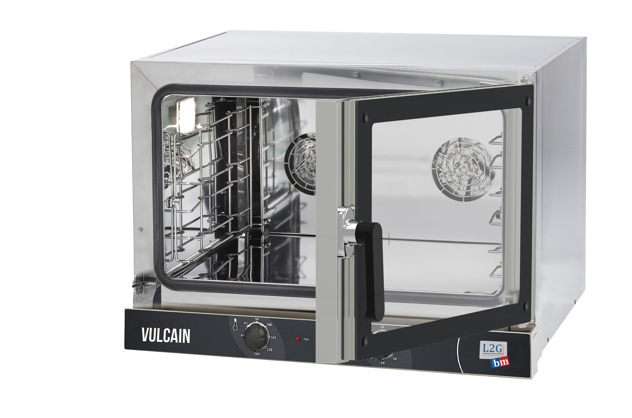 FOUR A CONVECTION MANUEL 3X600X400, PORTE BATTANTE MINUTERIE 60MIN,THERMOSTAT DE 0° A 280°, PAS 105MM