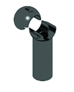 PIED POUR PROTECTION DE MEUBLES EN POLYPROPYLENE POUR TUBE INOX D48.3*1.5, FIXATION INCLUSE