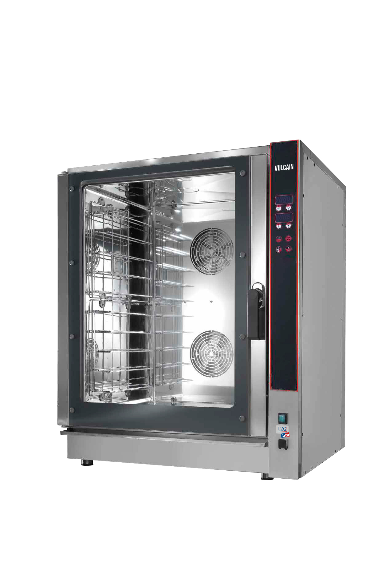 FOUR ELECTRIQUE MIXTE 10 NIV. GN1/1 OU 600X400 MM VENTILATION LATERALE, INJECTION D'EAU,PROGRAMMABLE