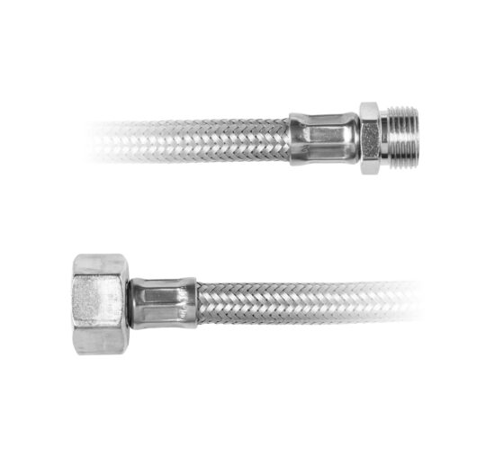 FLEXIBLE INOX TRESSE L-1300 MM, M-3/8'' X F-1/2''