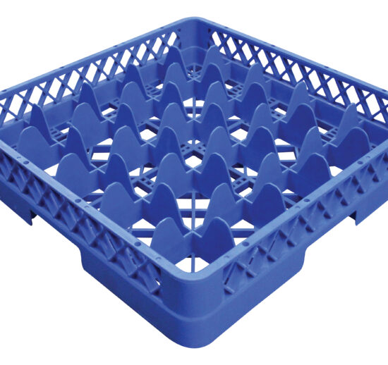CASIER LAVE-VAISSELLE POUR 25 VERRES (89X89 MM) POLYPROPYLENE BLEU