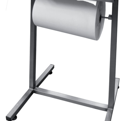 TABLE INOX AVEC DEROULEUR DE PAPIER INTEGRE POUR THERMOSOUDEUSE REF SP352