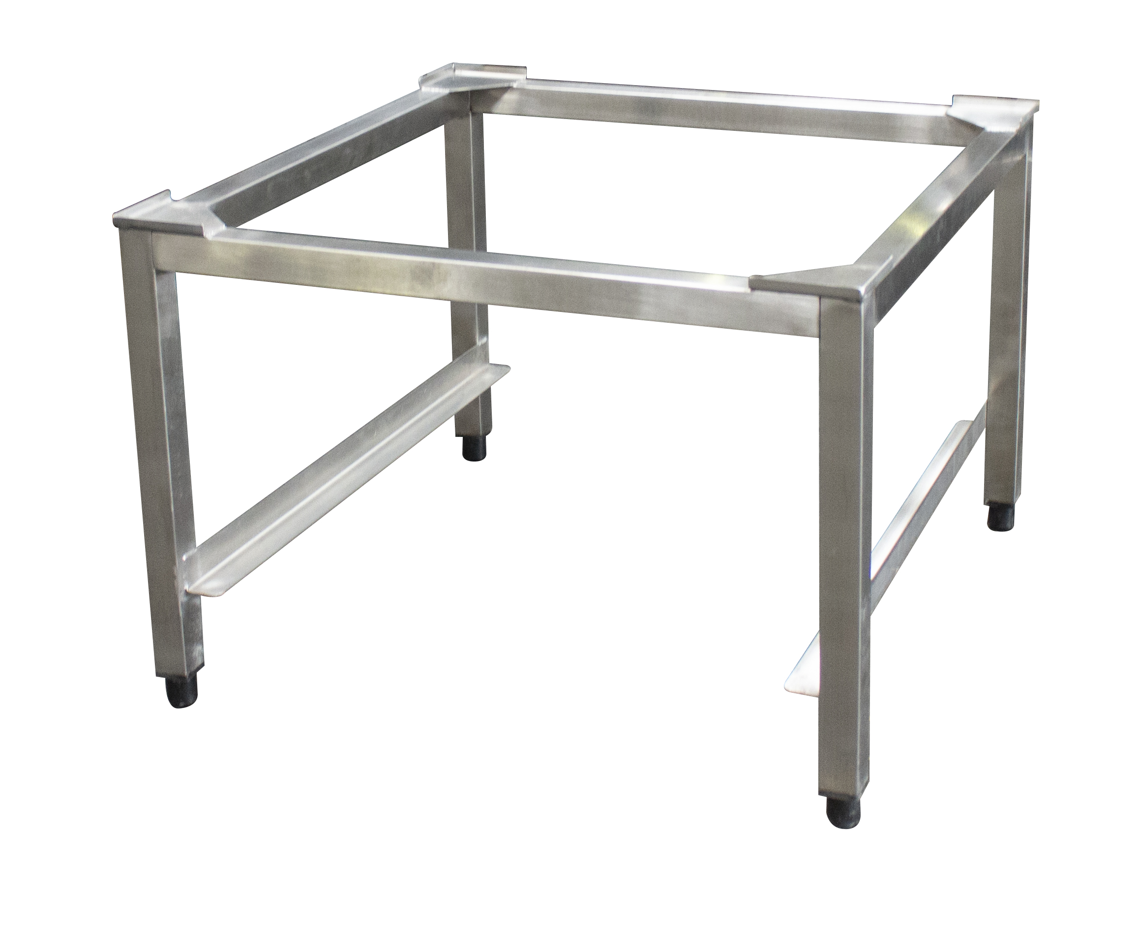 PIETEMENT BAS SUPPORT LAVE VAISSELLE INOX 304 AVEC 1 NIVEAU DE GLISSIERE POUR PANIER 400X400
